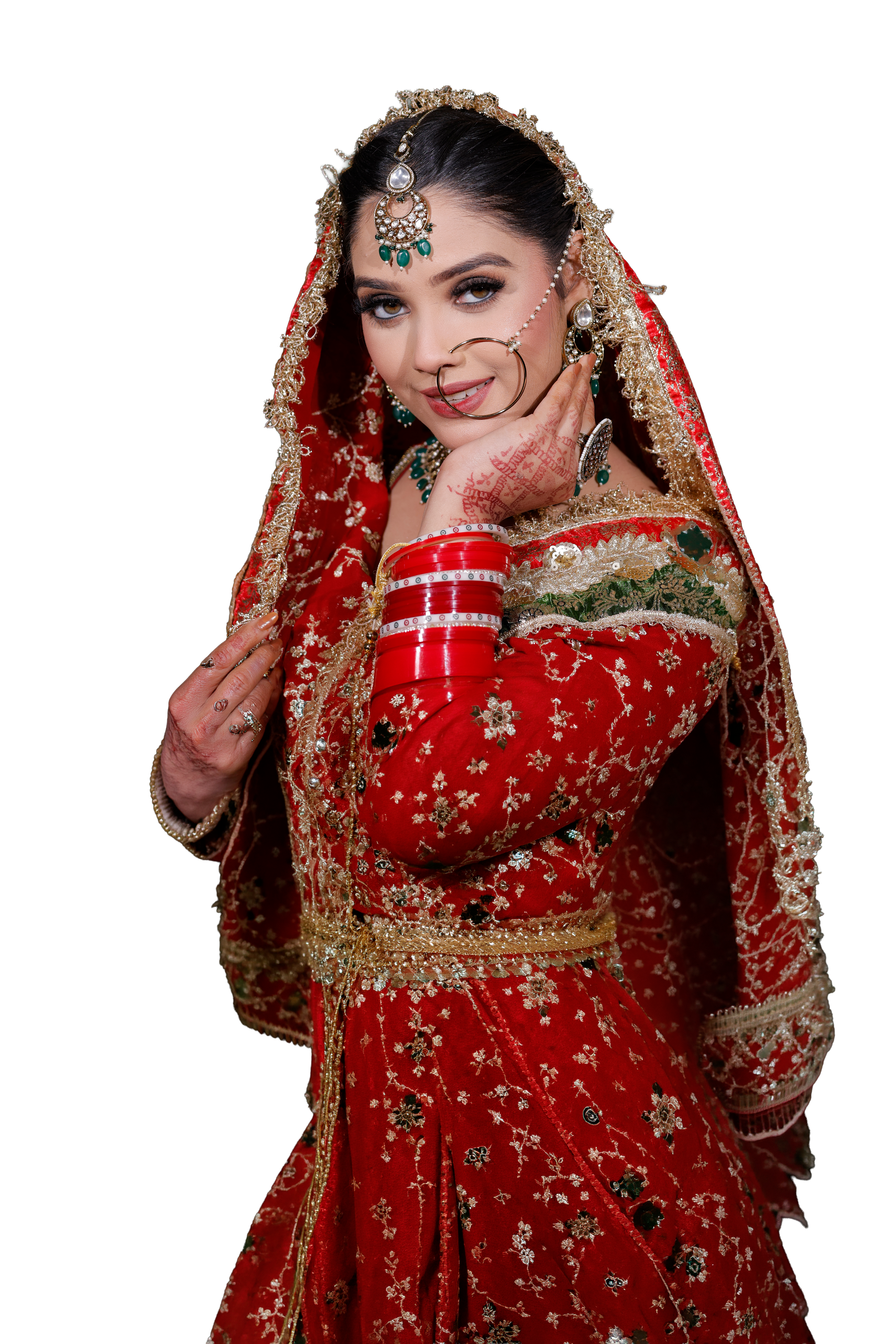 Beautiful Bride in Red Lehenga